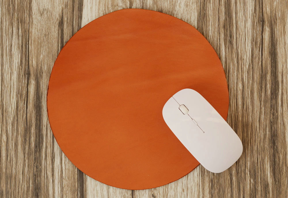 Leather Mouse Pad, Mouse Pad, Leather mousepad, Monogram Mousepad, Han -  Extra Studio