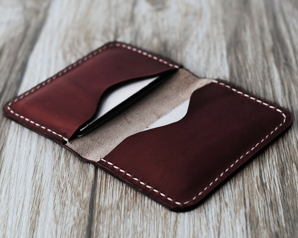 personalized leather business card case