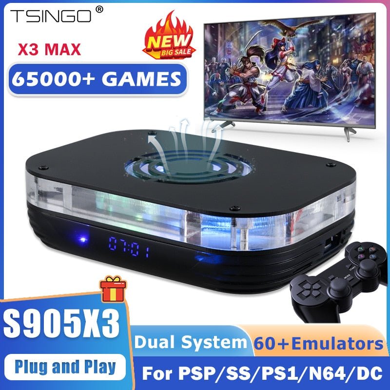 TSINGO Super Console X3 Max Retro Gaming Player Dual System