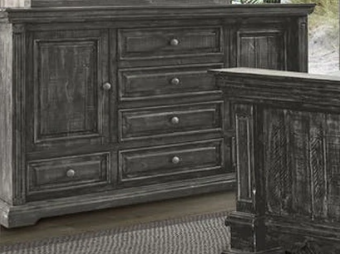 Elements International Condesa Grey 8 Drawer Dresser in Gray