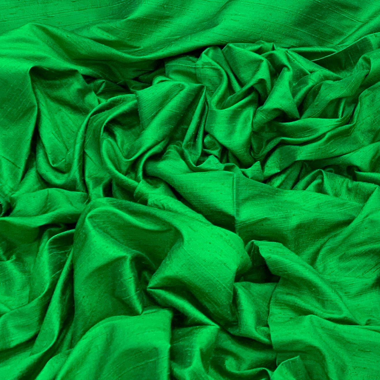Buy Pure Plain Silk Bottle Green Colour Fabric Online 1002AC