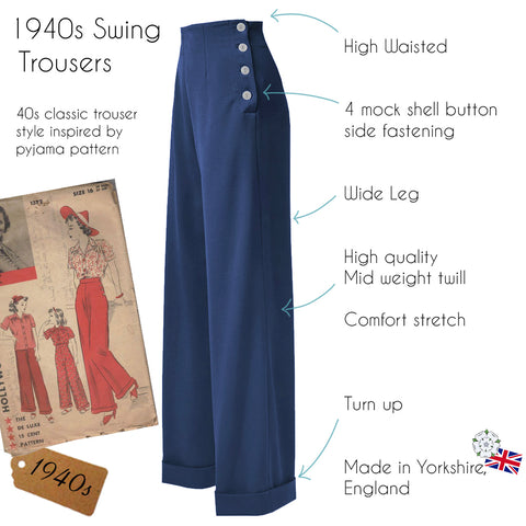 1940s swing trousers for women