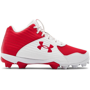 Under Armour Harper 7 USA Mid RM Jr. Youth Baseball Cleats - Red / White / Blue 3.5