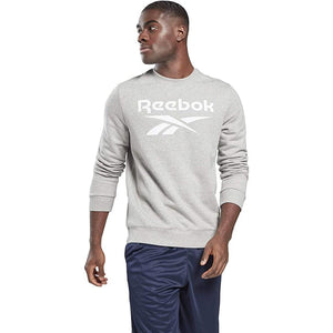 Reebok Identity Fleece Stacked Logo Crew Sweatshirt - Men – Sports