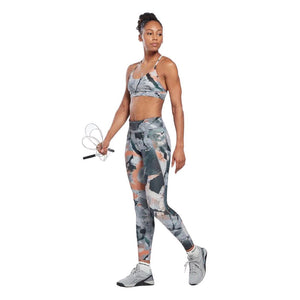 Reebok Lux Bold Camo Print Tights Womens Athletic Leggings X Small