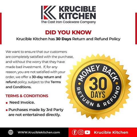 Krucible Kitchen 30 Days Return Policy