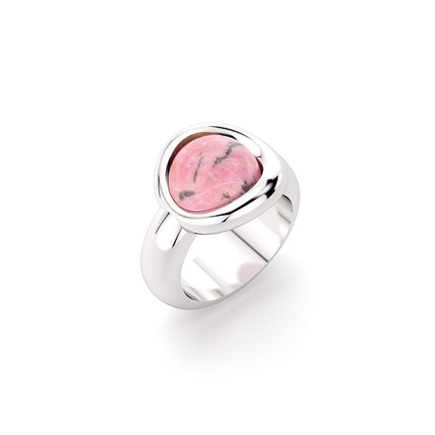 Bague Camille en argent 950 et rhodonite