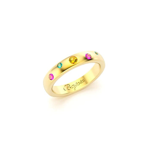 Bague Elisa or jaune saphir jaune