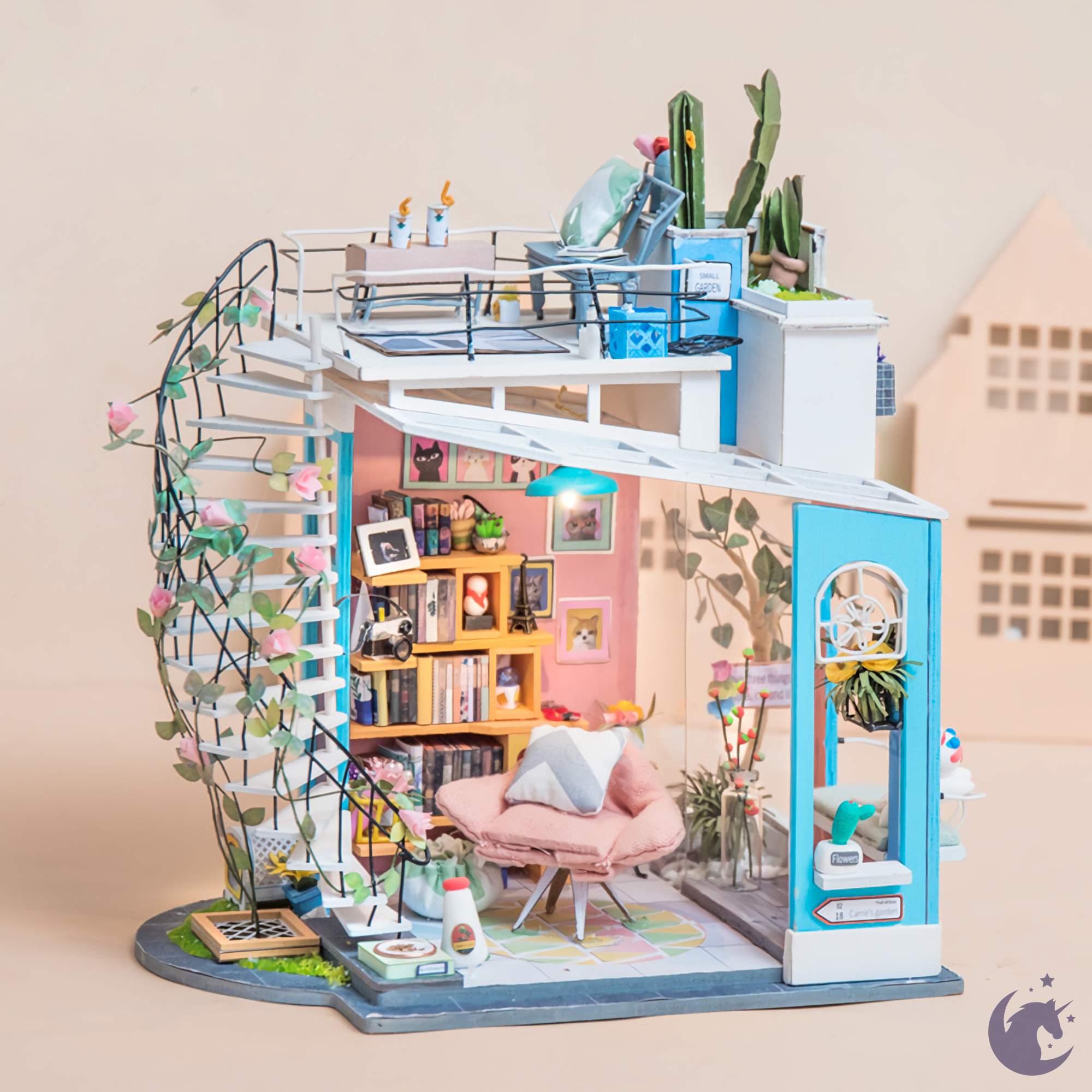 Wholesale Rolife Cat House DG149 DIY Miniature Dollhouse Model for