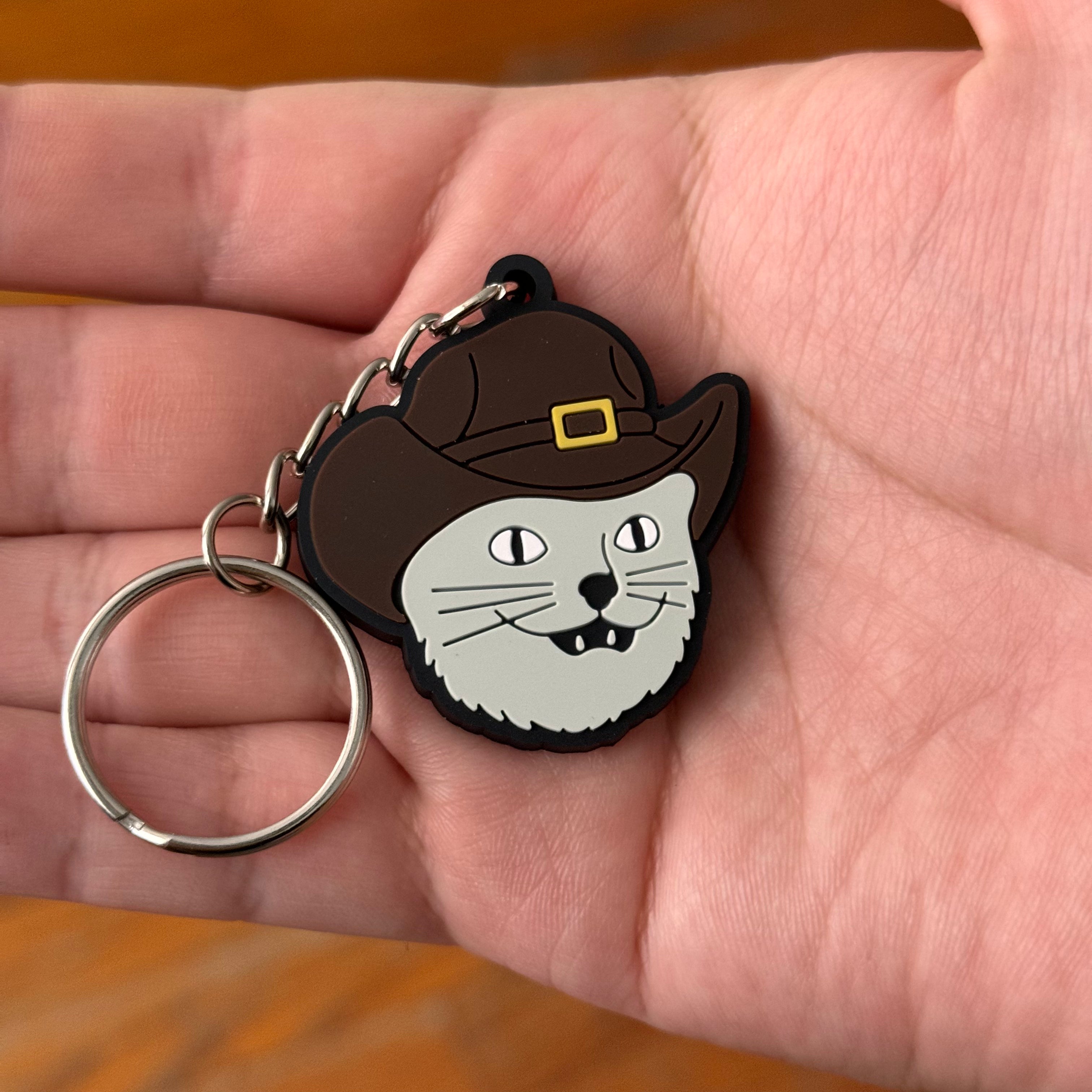 Cowboy Cat Keychain