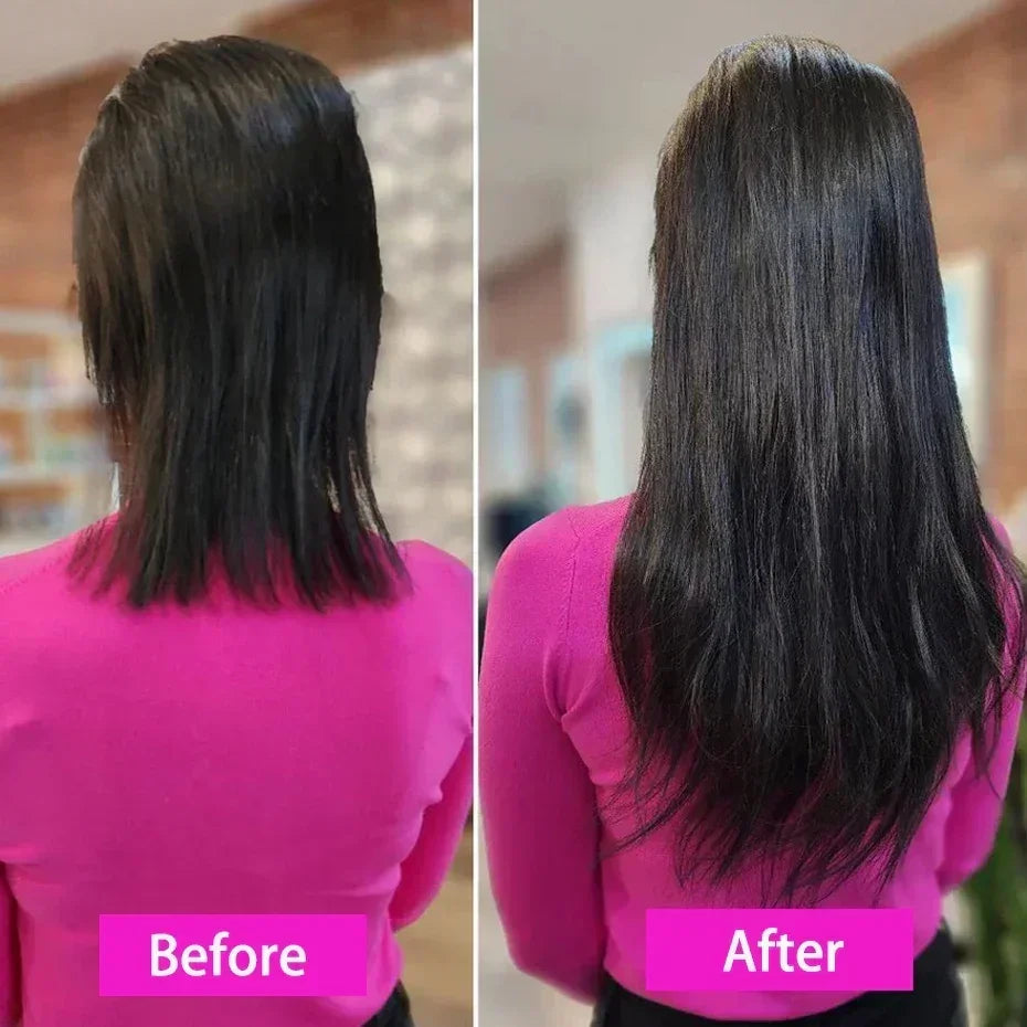 Straight Clip In Hair Extension Human Hair 120g/Set Straight Clip In Extension Full Head Brazilian Clip Hair Extension for Women - ACHETE LTD