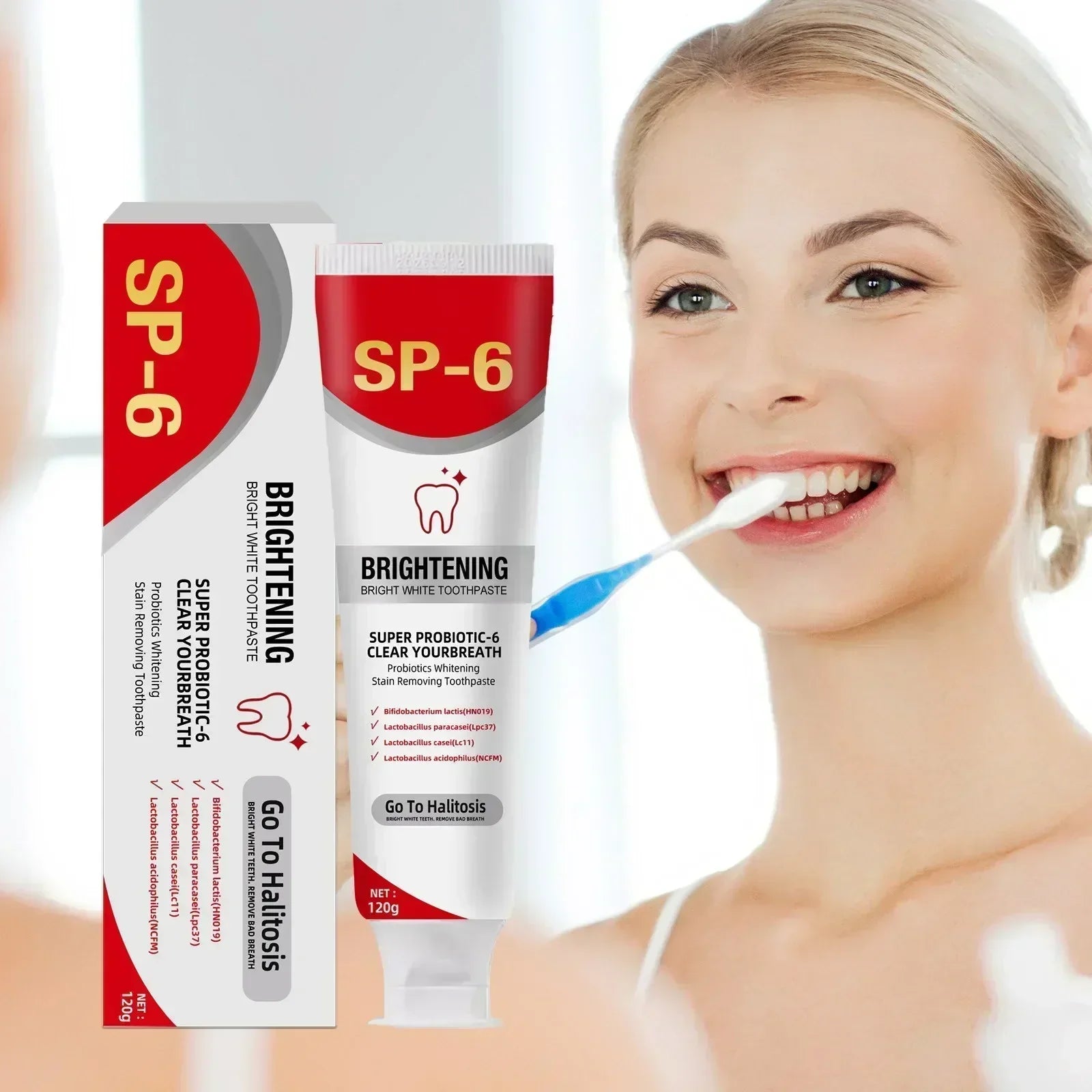 Sp 6 Ultra Whitening Sp 6 Toothpaste Ultra Whitening Toothpaste Sp - 6 Probiotic Brightening Toothpaste Deep Cleaning Care Tooth - ACHETE LTD