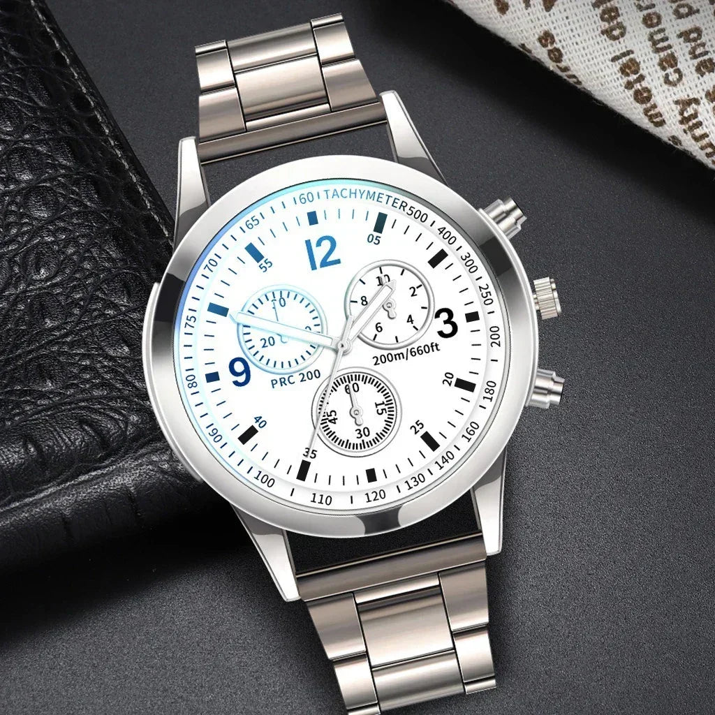 Men's Watch Stainless Steel Band Quartz Business Watches - ACHETE LTD