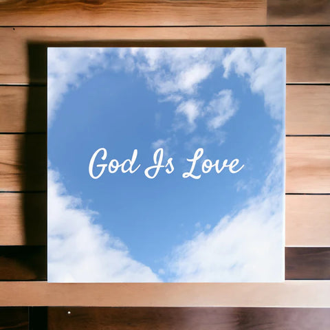 "God is Love" - Heart in the Sky Canvas Art