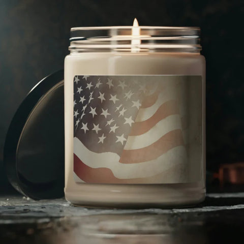 American flag candle