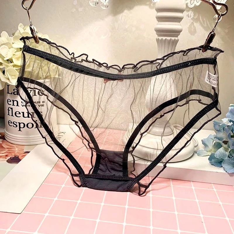 Sexy Spitzenhöschen Damenunterwäsche Panty Fashion Ausgehöhlte Mädchenslips Niedrige Taille Nahtlose Transparente Unterhose Dessous