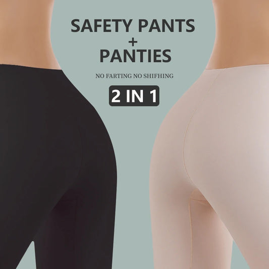 Women Ice Silk Safety Shorts Pants Seamless Under Skirt High Panties  Underwear