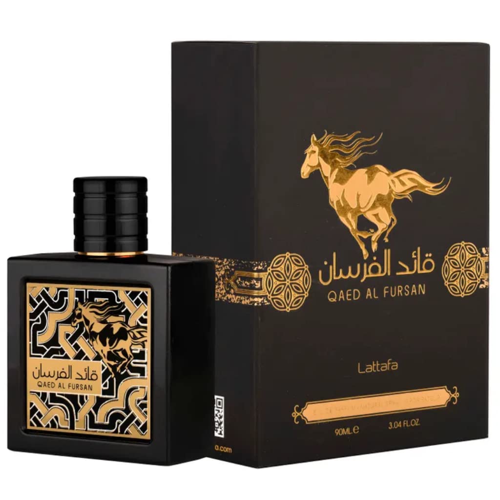 Lattafa Perfumes Qaed Al Fursan for Unisex Eau de Parfum Spray, 3 Ounc