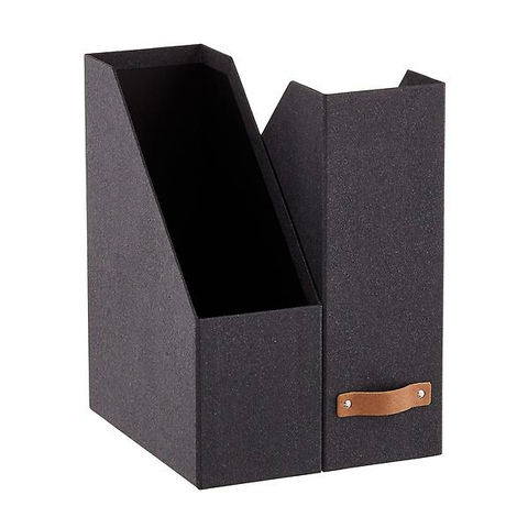 Bigso Marten Linen Magazine holder in black from The Container Store.