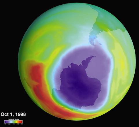 Hole in the Ozone Layer Over Antarctica 1998