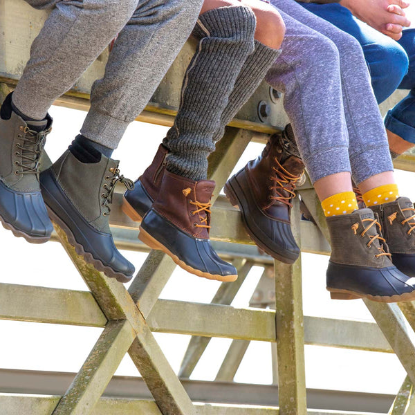 sperry duck boots mens outfit