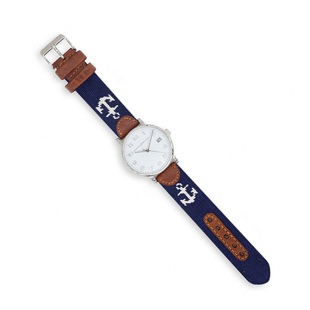 Anchor Needlepoint Watch by Smathers & Branson