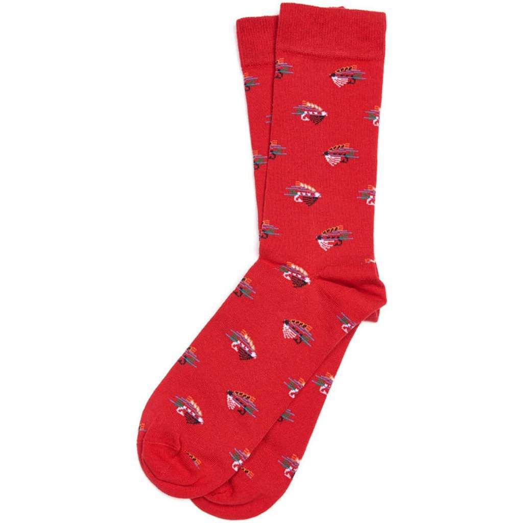 Barbour Fly Fish Socks in Red – Country Club Prep