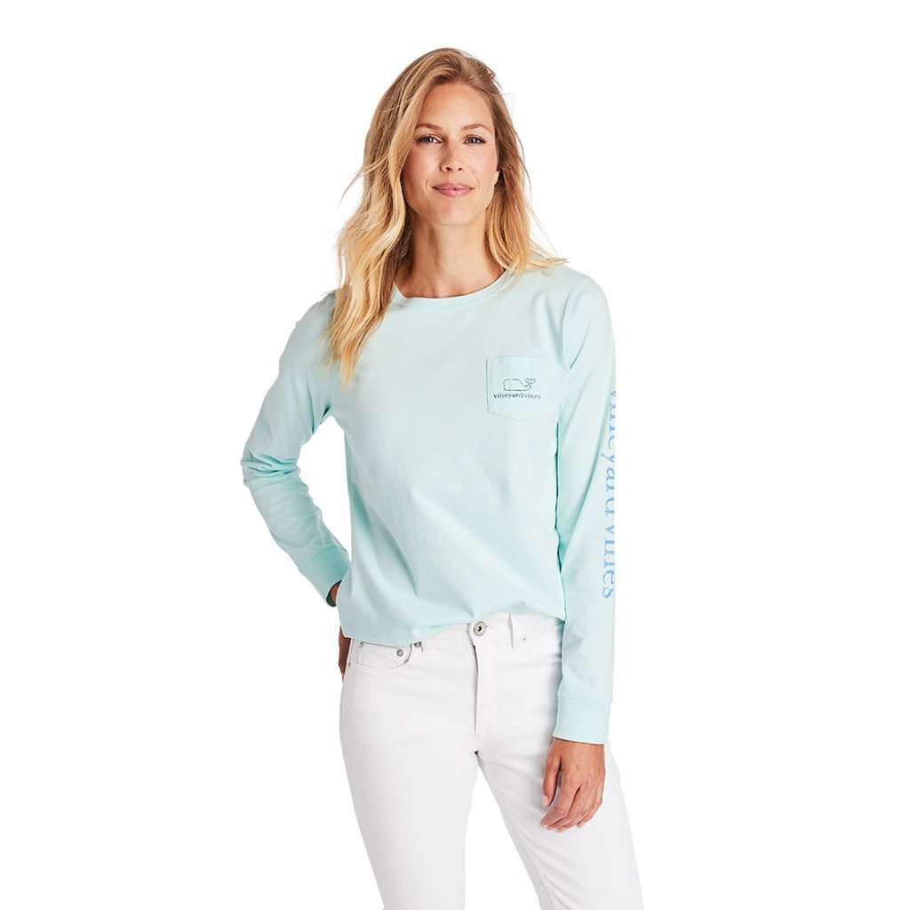 Vineyard Vines Tri-Color Vintage Whale Long Sleeve Pocket Tee | Free ...