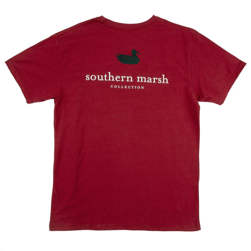 Southern Marsh Collegiate Authentic Tee in Maroon with Black Duck ...