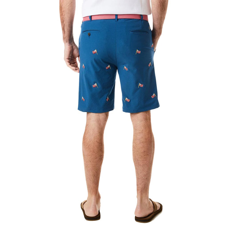 USA Flag ACKformance Short in Blue by Castaway Clothing – Country Club Prep
