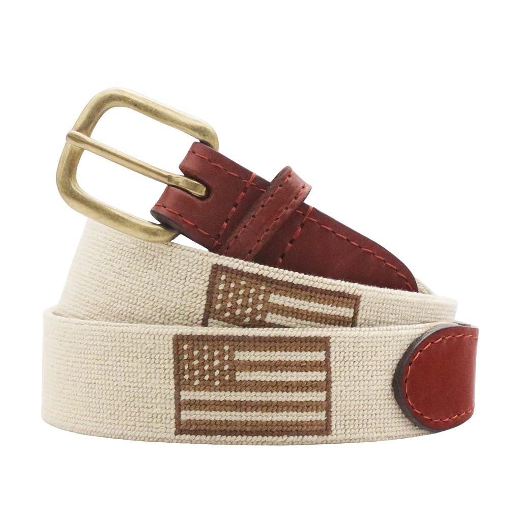 Armed Forces Flag Needlepoint Belt by Smathers & Branson