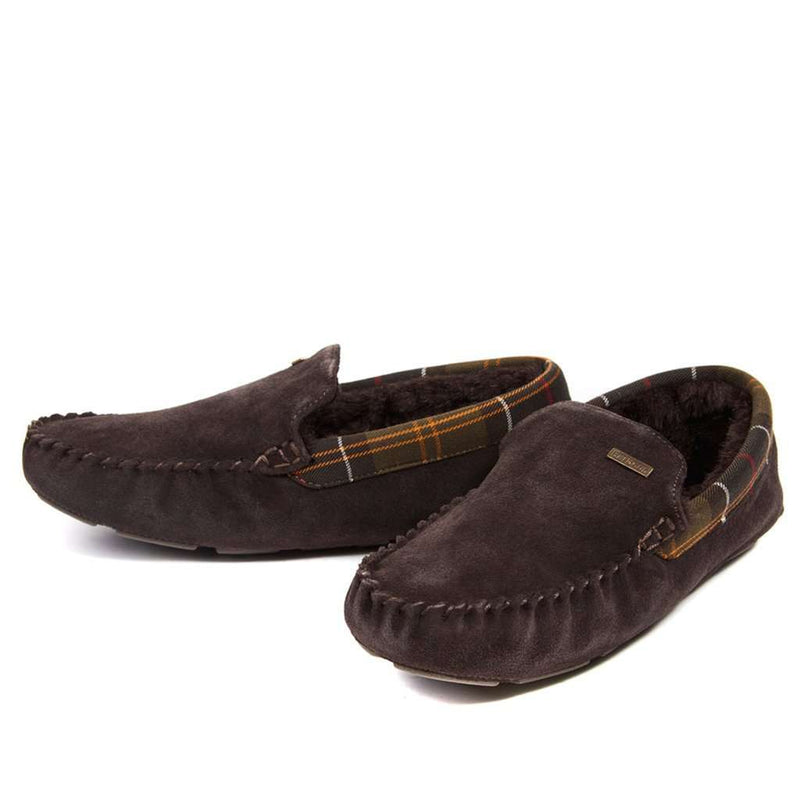 barbour leather slippers