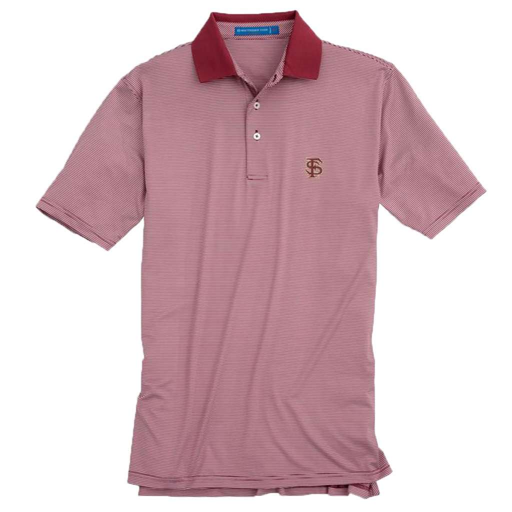 Southern Tide Gameday Feeder Stripe Performance Polo- Florida State ...