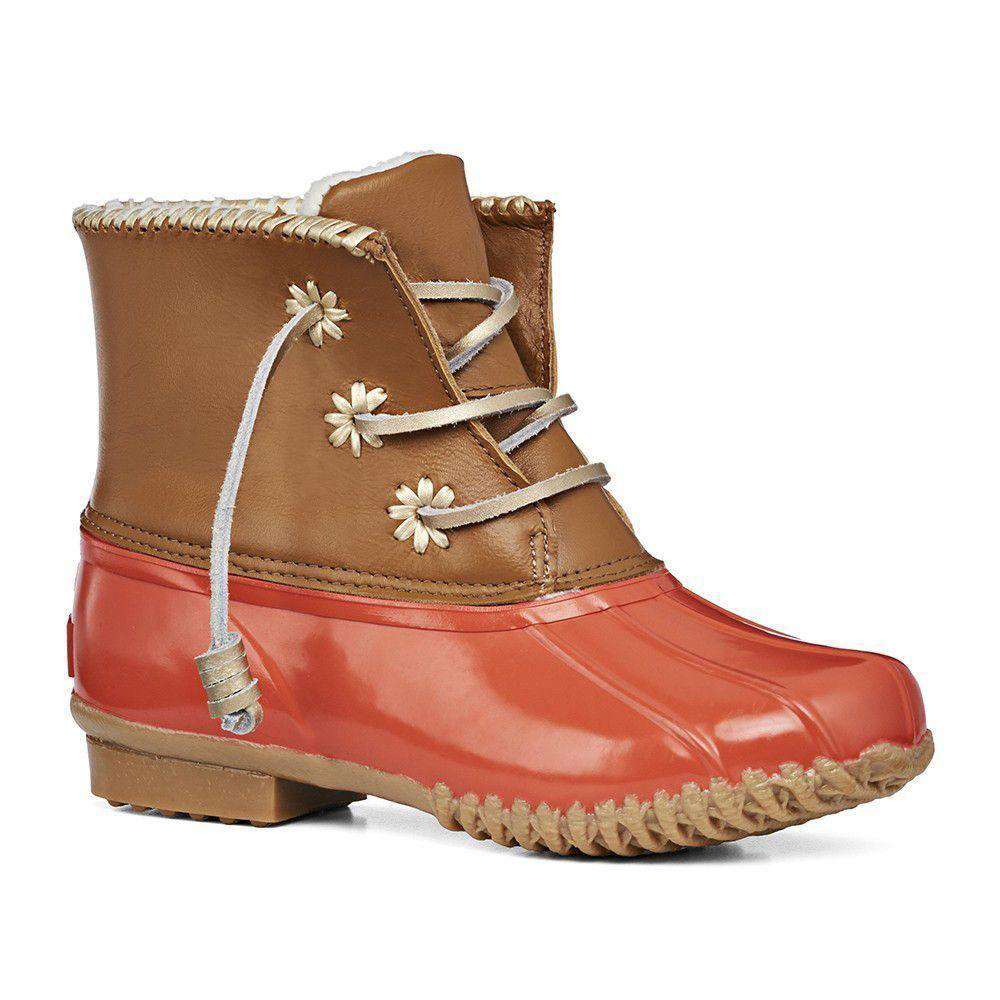 coral duck boots