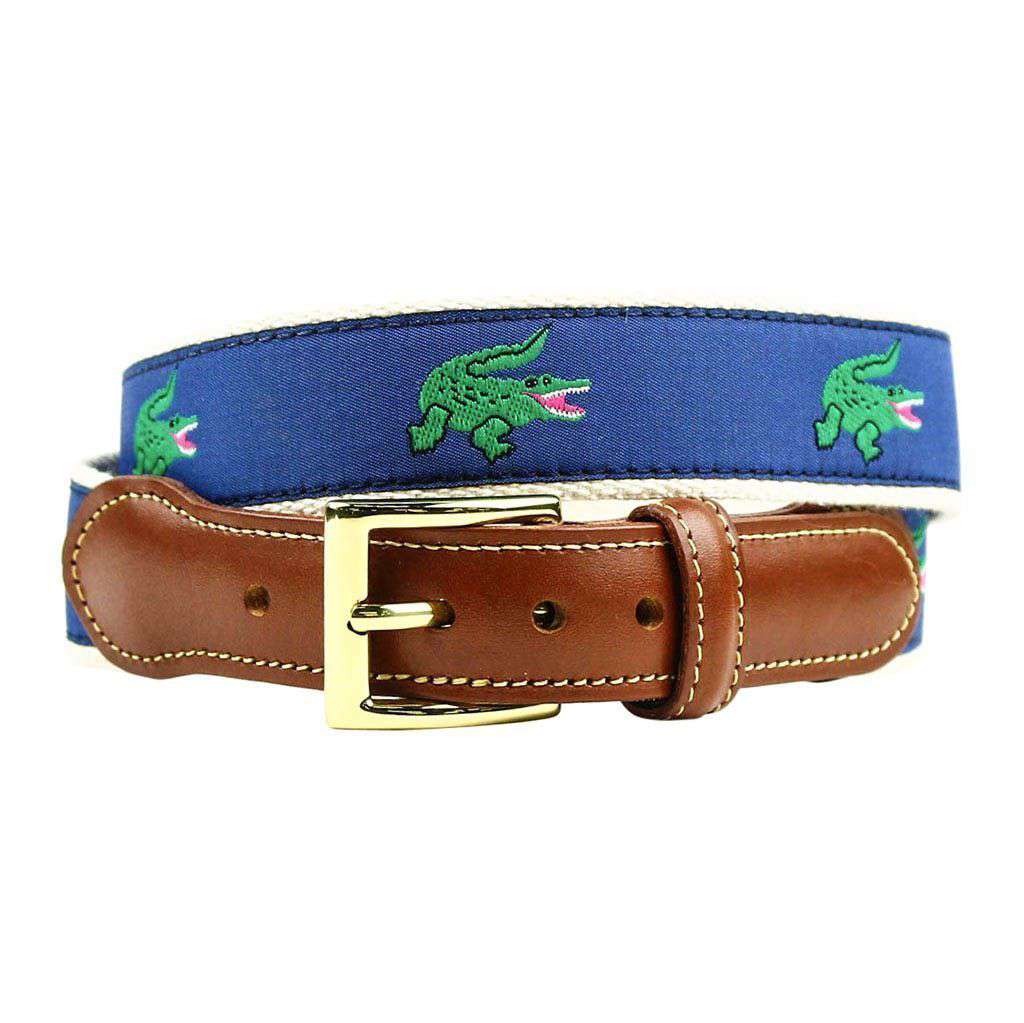 Chubb's Nemesis Alligator Leather Tab Belt in Blue by Countr