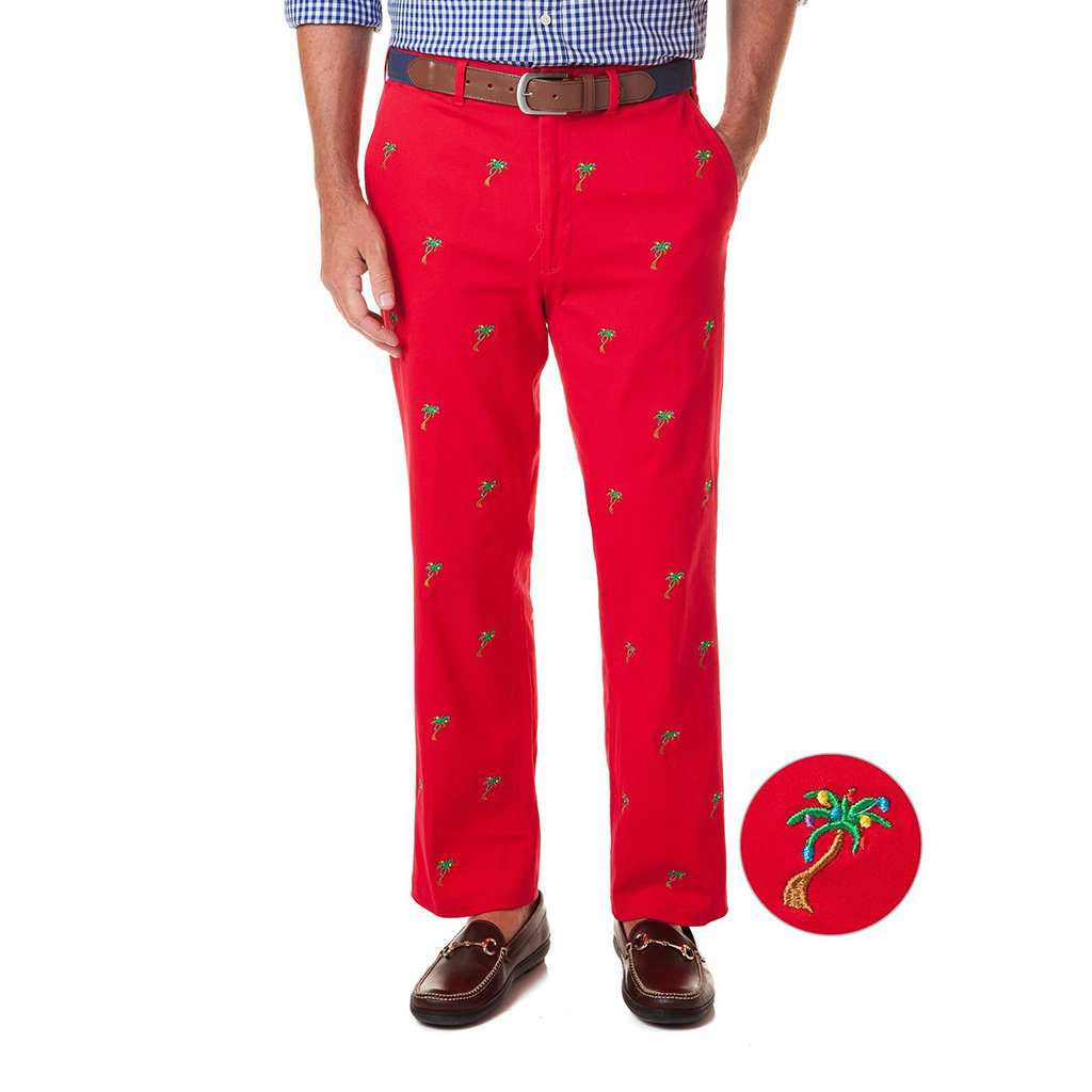 Castaway Clothing Stretch Twill Harbor Pant with Embroidered Christmas ...
