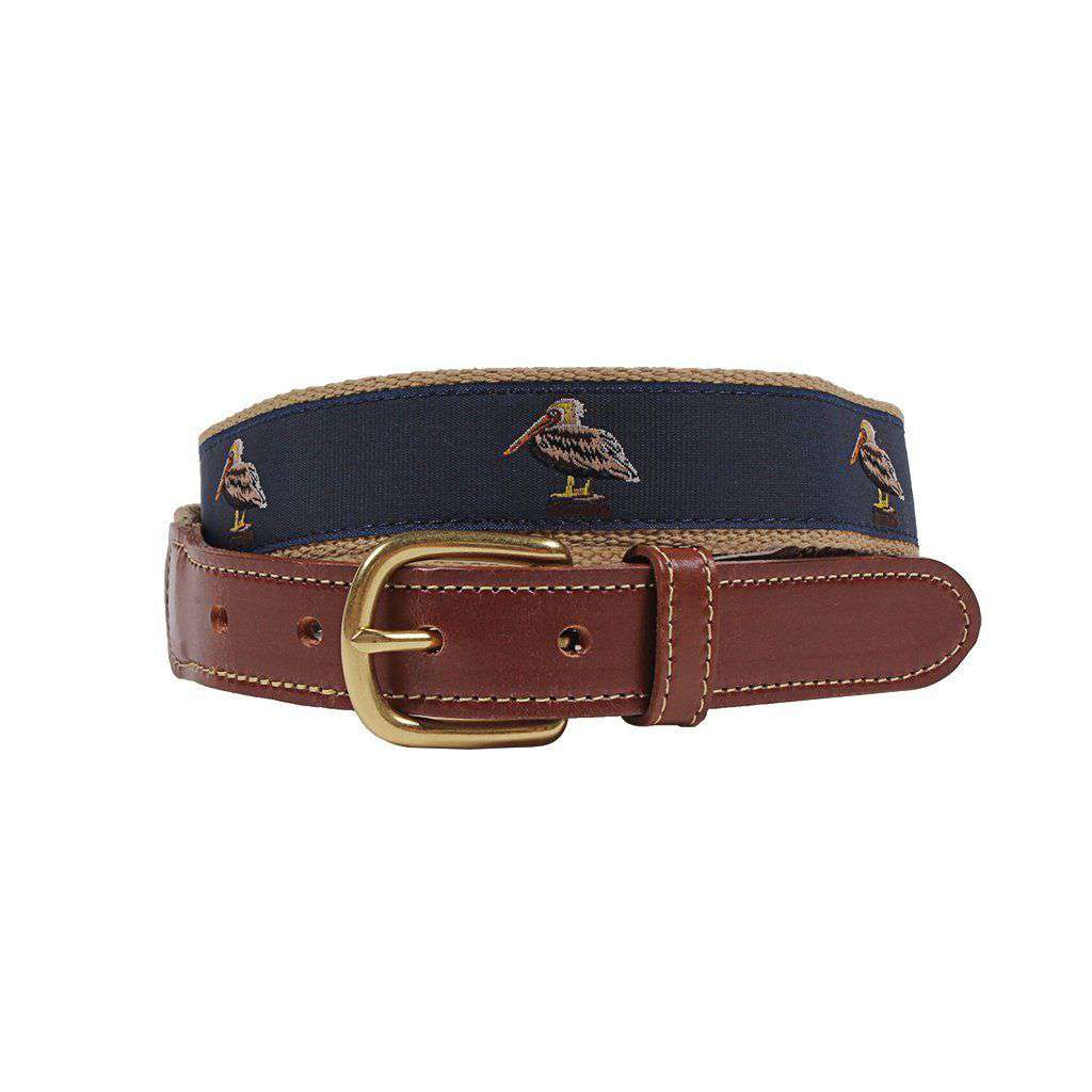 Big Bills Leather Tab Belt by Country Club Prep