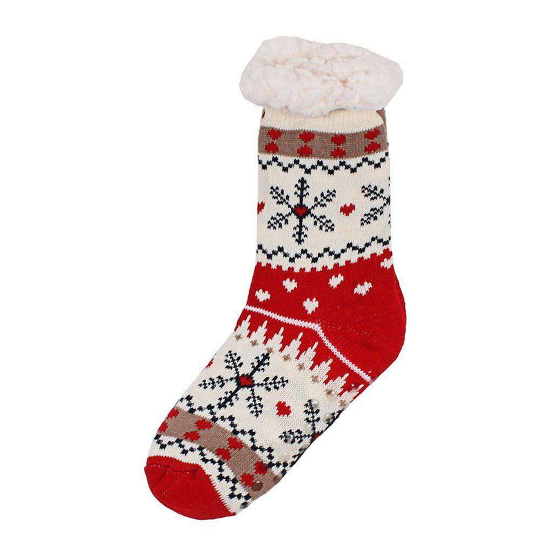 Nordic Fleece Christmas Sweater Sherpa Lined Socks | Free Shipping ...
