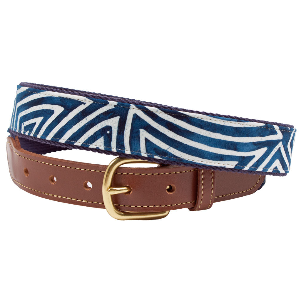 Pop Art Leather Tab Belt by Country Club Prep