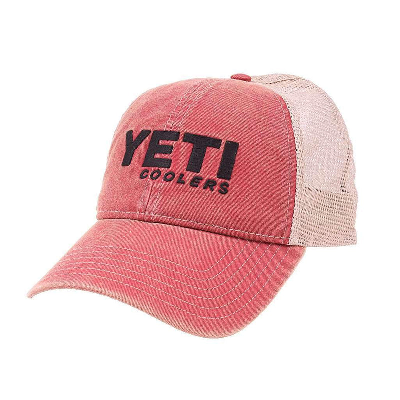 YETI Washed Low Pro Trucker Hat in Red