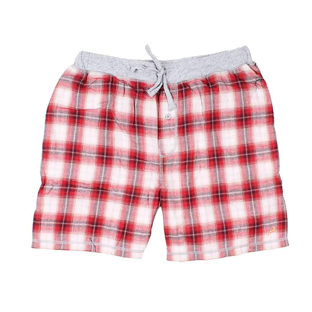 True Grit Shadow Plaid Flannel Boxer in Barn Red – Country Club Prep