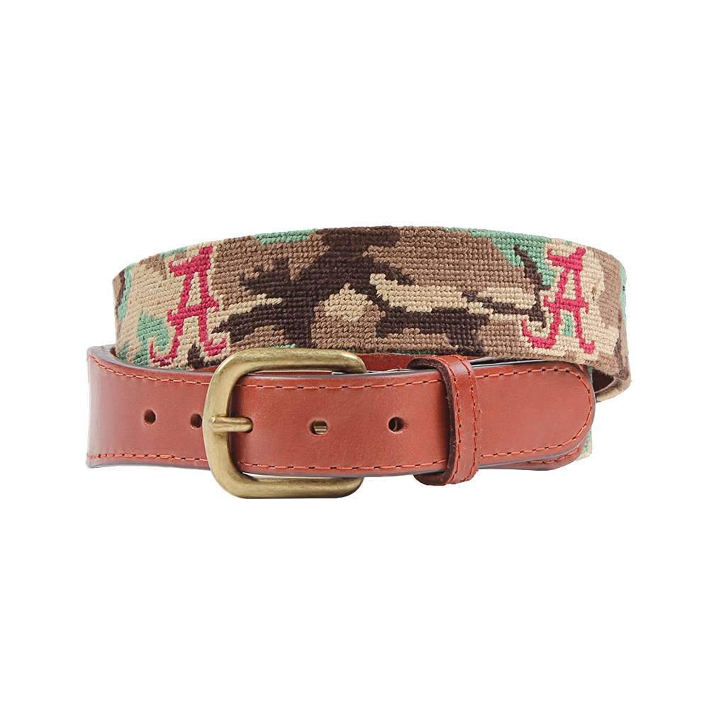 University of Alabama Camo Needlepoint Belt by Smathers & Branson