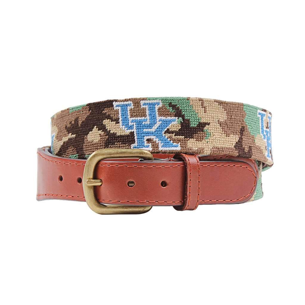 University of Kentucky Camo Needlepoint Belt by Smathers & Branson