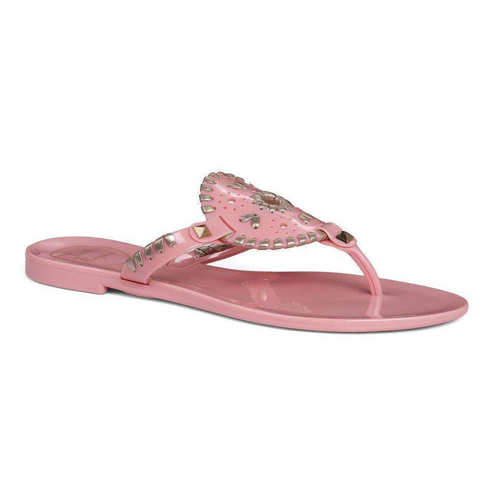 Jack Rogers Georgica Jelly Sandal in Blush and Platinum