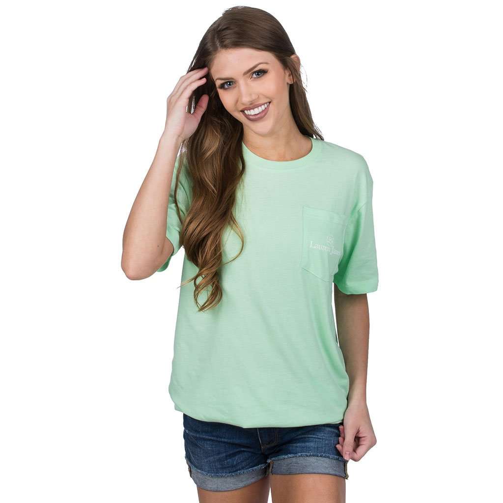 Lauren James Life's A Breeze Tee in Green Ash – Country Club Prep