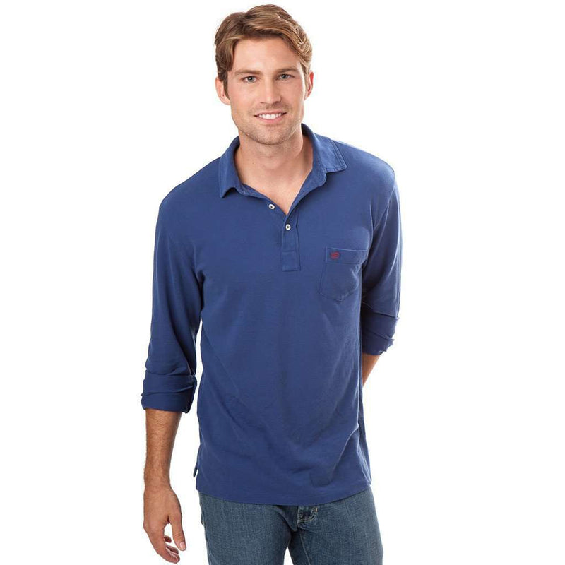 Southern Tide Long Sleeve Beachside Polo in Blue Night – Country Club Prep