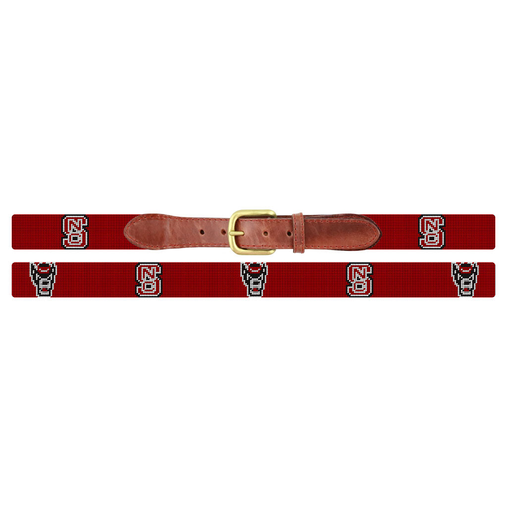 NC State Wolfy Needlepoint Belt by Smathers & Branson