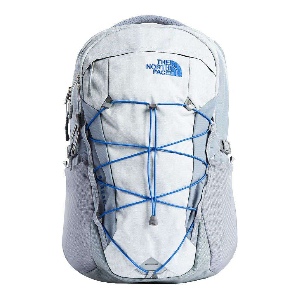 light grey north face backpack