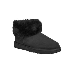 ugg fluff boots black