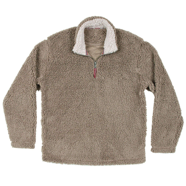 Appalachian Pile Pullover 1/4 Zip in Light Brown by Southern Marsh